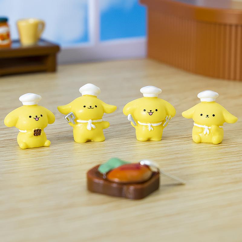 Cute Micro-landscape, Yellow Cream, Cute Chef, Puppy, Diy Home Decorations, Hair Clips, Doll House, Small Ornaments