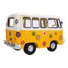 Tissue Box Holder Vintage Creative Bus Shape Iron Tissue Box Cover for Decoration Desktop Ornament Yellow