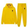 Spring Tide Brand Aml Classic Big Love Printing Men and Women the Same Couple Hooded Sweater Set