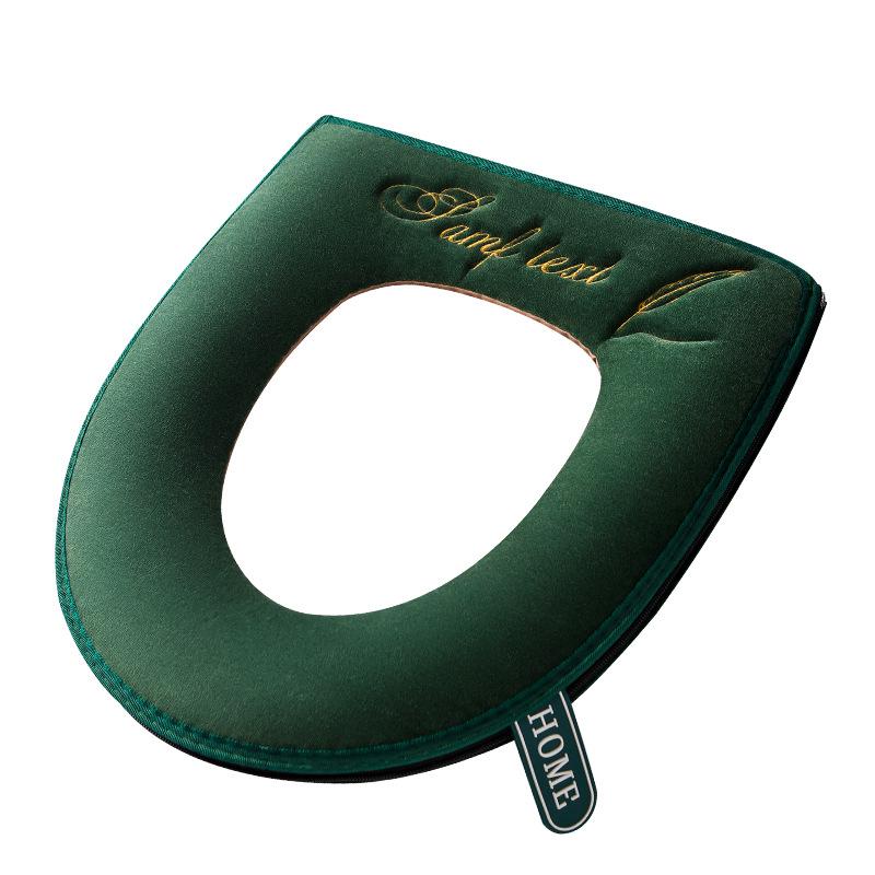 Universal Toilet Seat Cover Winter Warm Soft WC Mat Bathroom Washable Removable Zipper with Flip LidHandle Waterproof Household