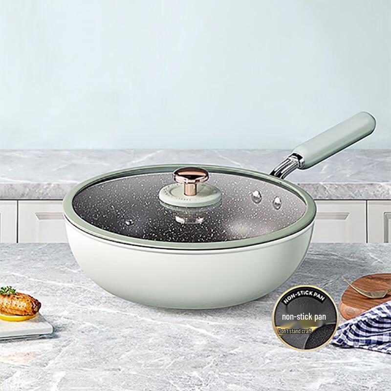 

COOKER KING Lime Green Non-Stick Aluminum Wok