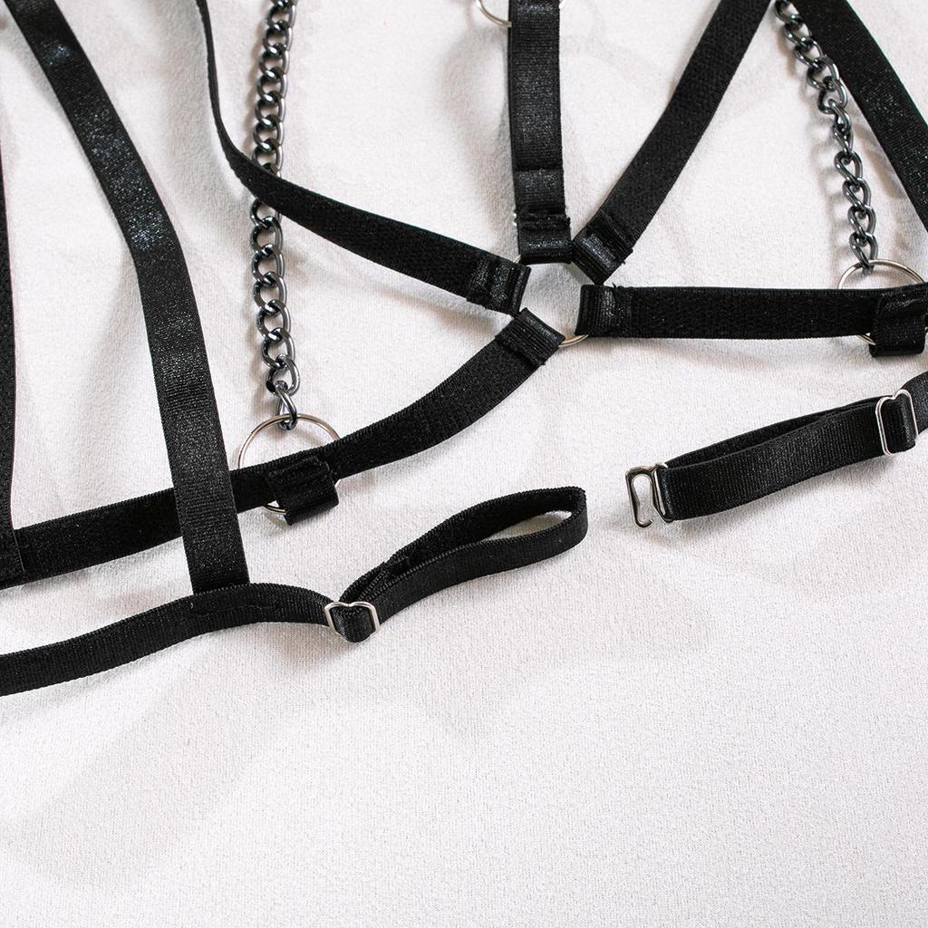 Women's Metal Chain Cutout Erotic Lingerie