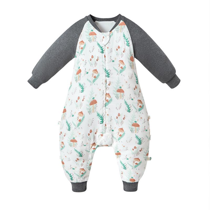 2024 Jialing All-Season Bamboo Cotton Baby Sleeping Bag - Moisture-Wicking & Anti-Kick Design 90 (M, Height 85-95cm)