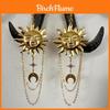 Bohemian Heart Shaped Sun Earrings With Gold Plating For Summer Fashion Gift For Women