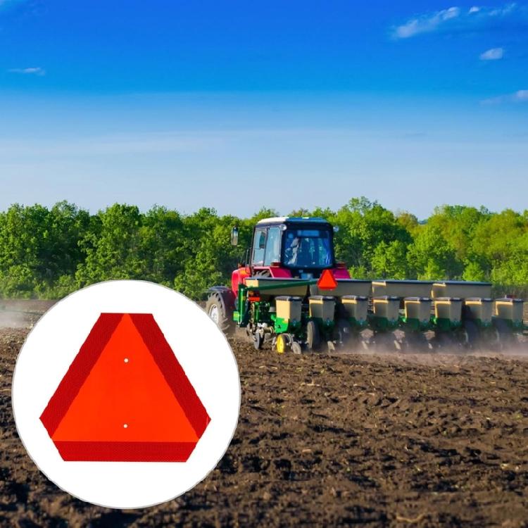 2er-Pack reflektierende Warndreiecke mit erhöhter Sichtbarkeit für den Einsatz in der Landwirtschaft, Golfcarts und Straßenbau Ve