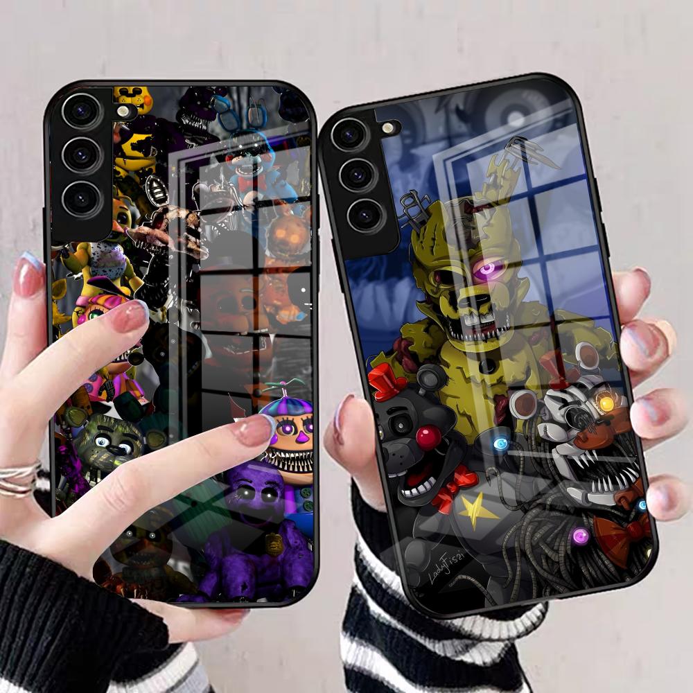 F-Fnaf F-Five Nights At Freddys Phone Case For Samsung S25 Edge Ultra S23 S22 S21 S20 Ultra Plus S24 Fe A54 A53 A25 Glass Cover