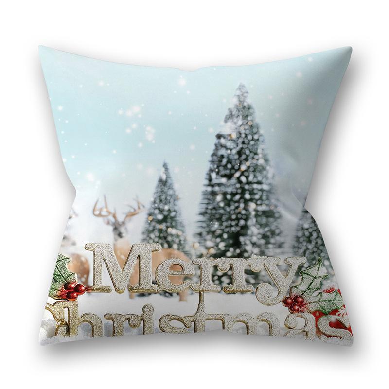 Husa de perna perna de Craciun copac cu fulg de nea imprimat canapea perna decorare perna acasa