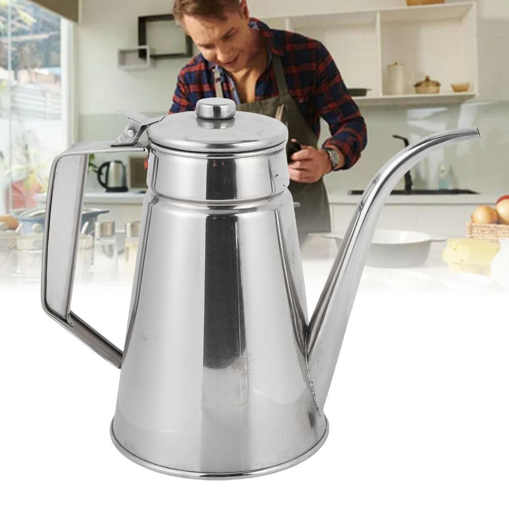 304 Stainless Steel Oil Dispenser Bottle 1L/1.2L Olive Oil Dispenser  Oil Storage