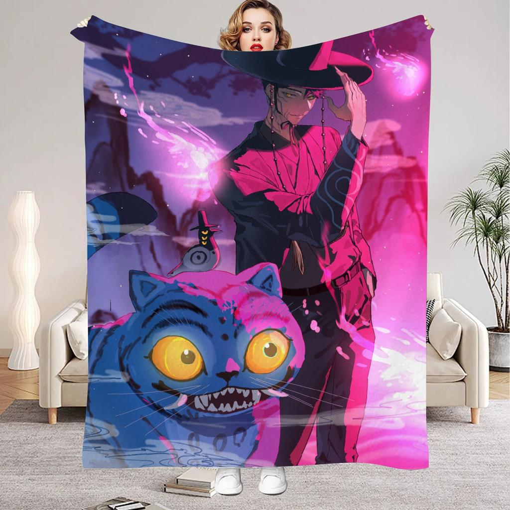 Huntrix Blankets K Pop Demon Hunters Rumi Zoey Mira Soft Warm Throw Blanket Kids Living Room Couch Sofa Bed Christmas Giftsmas