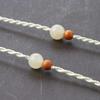 High-End Unisex Peace Buckle Jade Pendant Necklace with Red Rope, Ultra-Thin Style