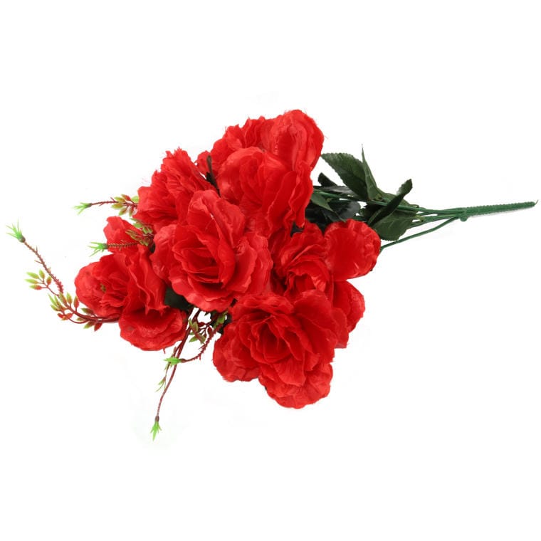 Bouquet of 7 ROSES Artificial Flower Red 70 CM