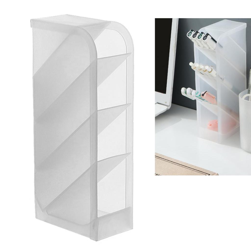 Lipstick Holder Organizer 4 Grid Plastic Lip Gloss Storage Case Portable Cosmetics Display Rack for