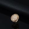 4Pcs/Set Jewelry Sets Hollow Round Pendant Rhinestone Decor Alloy Women Fashion Jewelry Sets for Gifts