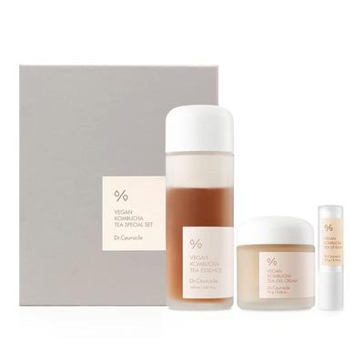 Coffret spécial thé Kombucha végétalien (Essence+GelCrème+Baume à Lèvres)