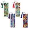 Artistic Stationery Items 4PCS Christmas Theme Diamond Painting Bookmarks, Creative DIY Art Kits, Bookmarks Stress Relief Portable Book Markers