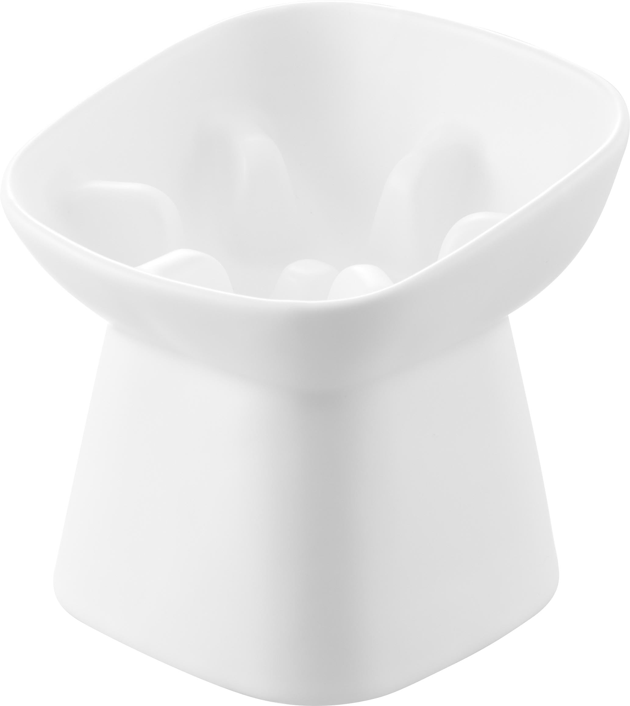 

Yamazaki Nooks Ceramic Pet Food W12 x D12 x with Dishwasher and Microwave Product Number 10557 Bowl, Slanted, H11.5cm, White, H11.5cm, Slanted, білий