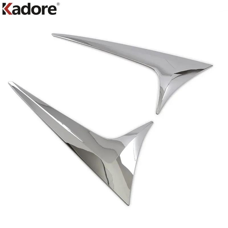 Rear Window Cover Trim For Mazda CX-5 CX5 KF 2017-   2024 Chrome Car Side Wing Spoiler Triangle Frame Accessories