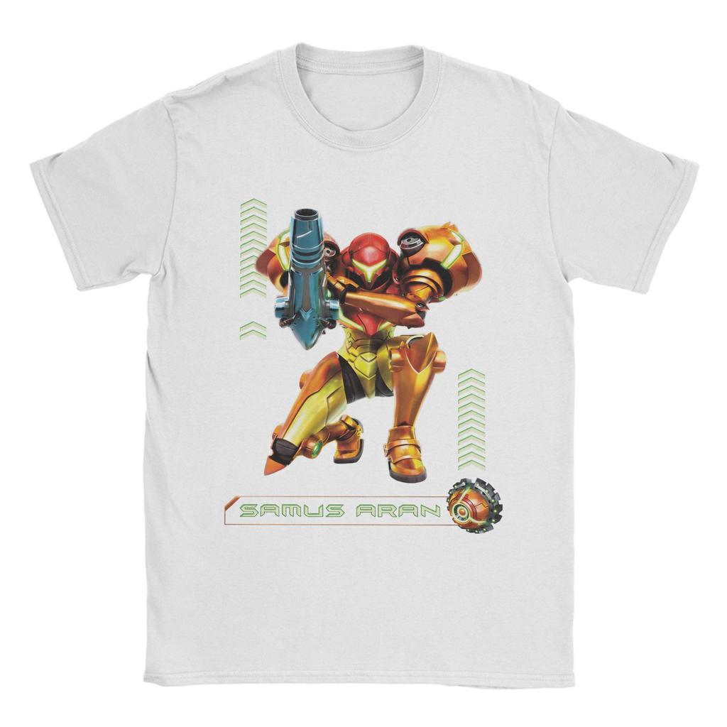 Unisex TShirt Samus Aran Super Metroid Awesome Pure Cotton Tee Shirt Short Sleeve  T Shirts O Neck Clothes Summer
