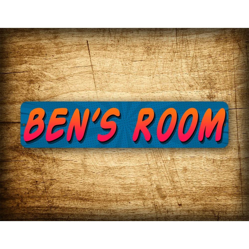 Personalized 4x16 Inch Comic Street Sign Custom Any Text Room Decor