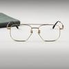 Pure Titanium Frame Sandalwood Inlaid Temple Pilot Double Beams Glasses Big Size Ultra Light  Frame Men's And Women's Eyewear