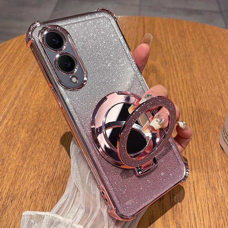 Samsung SEdge Mobile Phone Case Glitter Makeup Mirror Holder SUltra Anti-drop Cover S New Luxury