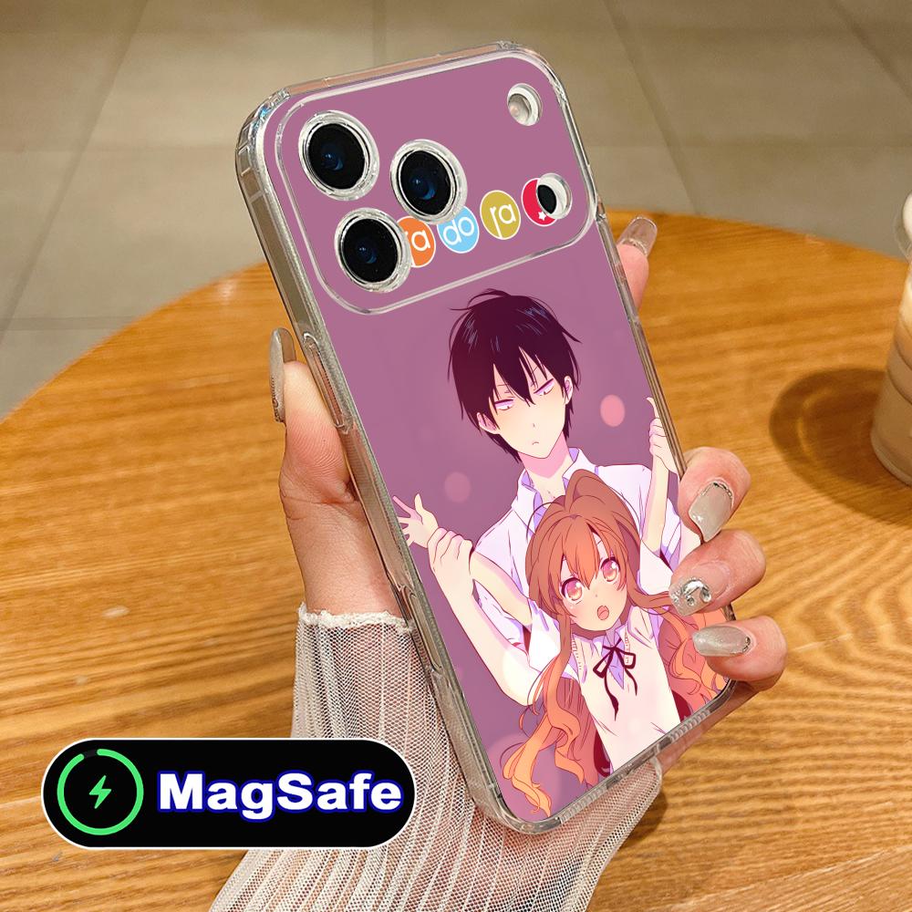 Anime Toradora Mobile Cell Phone Case for iPhone 17 16 15 14 13 12 11 Air Pro Max Plus Mini Magsafe Clear Colorful Cover Luxury