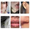 Titanium Steel Earrings, Nose Rings, Nipple Rings, Simple Stainless Steel Ear Cuffs, and Hoops for Men and Women