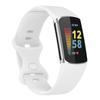 Soft Silicone Watch Band Solid Color Adjustable Bracelet Strap Replacement for Fitbit Charge 6/5