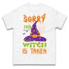 Sorry This Witch Is Taken Halloween Mens T Shirt Womens Tops Teess
