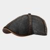 Fashion Washed Denim Beret Hat Vintage Short Brim Peaked Cap Adjustable Newsboy Cap Unisex