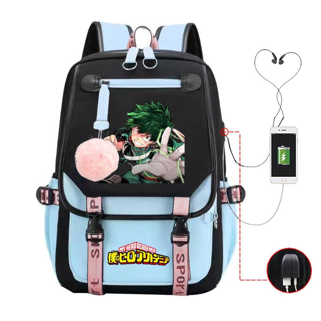 My Hero Academy Has the Same Peripheral Backpack, Animation Two-dimensional Printing, Primary and Secondary School Schoolbag.