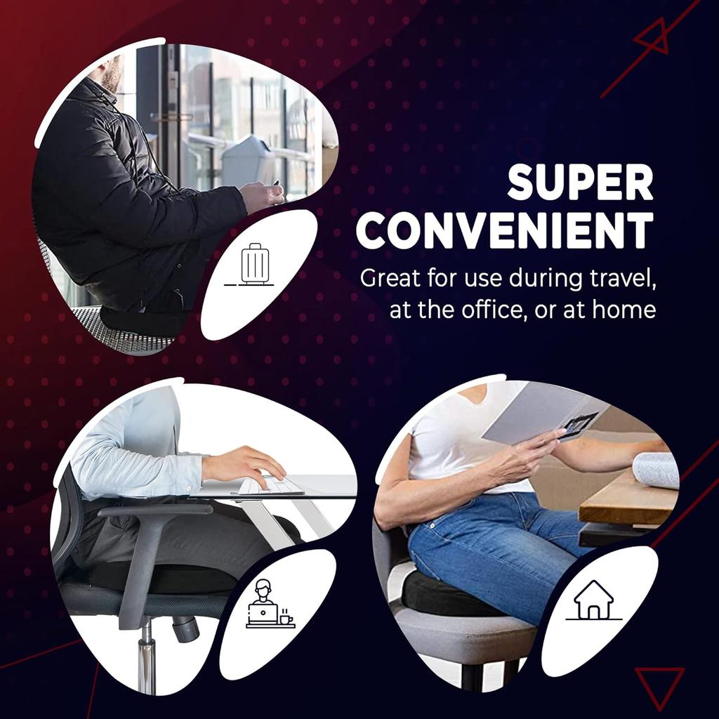 Donut Pillow Seat Cushion Orthopedic Design| Tailbone & Coccyx Memory Foam Pillow | Relieve Pain and Pressure for Hemorrhoid, Pregnancy Post Natal,