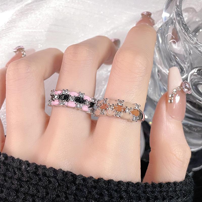 Maillard Series Open Ring Light Luxury High-End Women'S Niche Design Personality Ring Tide