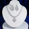 Trendy Zircon Wheat Ear Tassel Necklace & Earrings Set