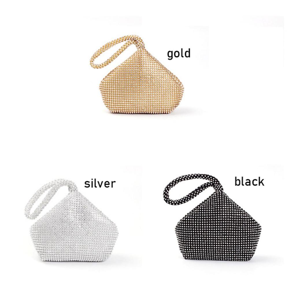 Fashion Gift Party Wedding Prom Pouch Diamant Evening Bag Triangle Clutch Purse Crystal Bag