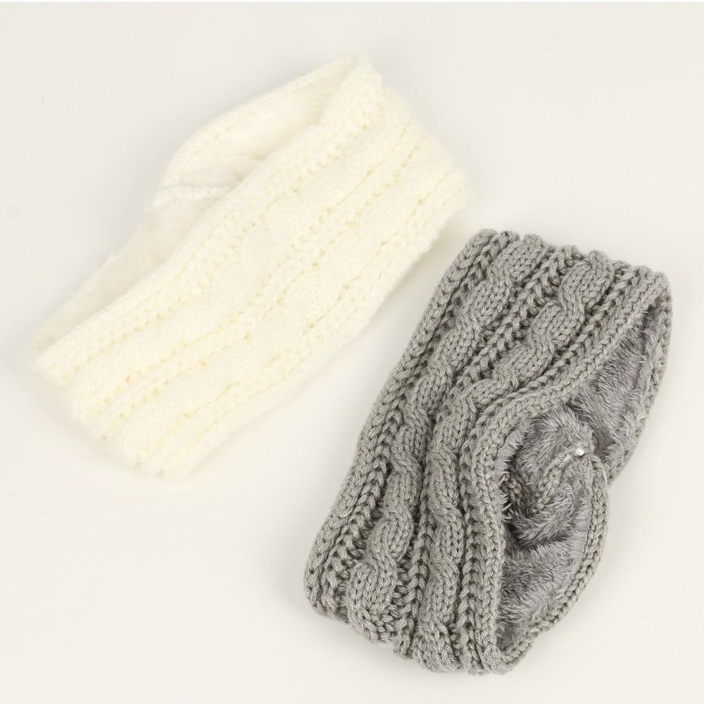 Warm Knitted Headbands Fleece Lining Headscarf Fashion Winter Headbands  Girls