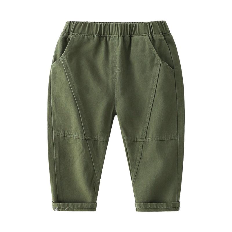 Version of Fashionable Medium and Small Children's Mid-waist Trousers, Spring Boys' Casual Trousers, Comfortable and Soft Cotton Long Casual Trousers