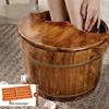 Changbaosen Cedar Foot Bath Tub with Lid and Massager