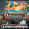 2D Margaritaville Print Party Backdrop for Summer & Tropical Celebrations