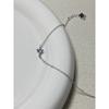 Sterling Thin Chain Bracelet With 14K Gold Plated CZ Stone Geometric Rhombus Design Daily Wear Layering