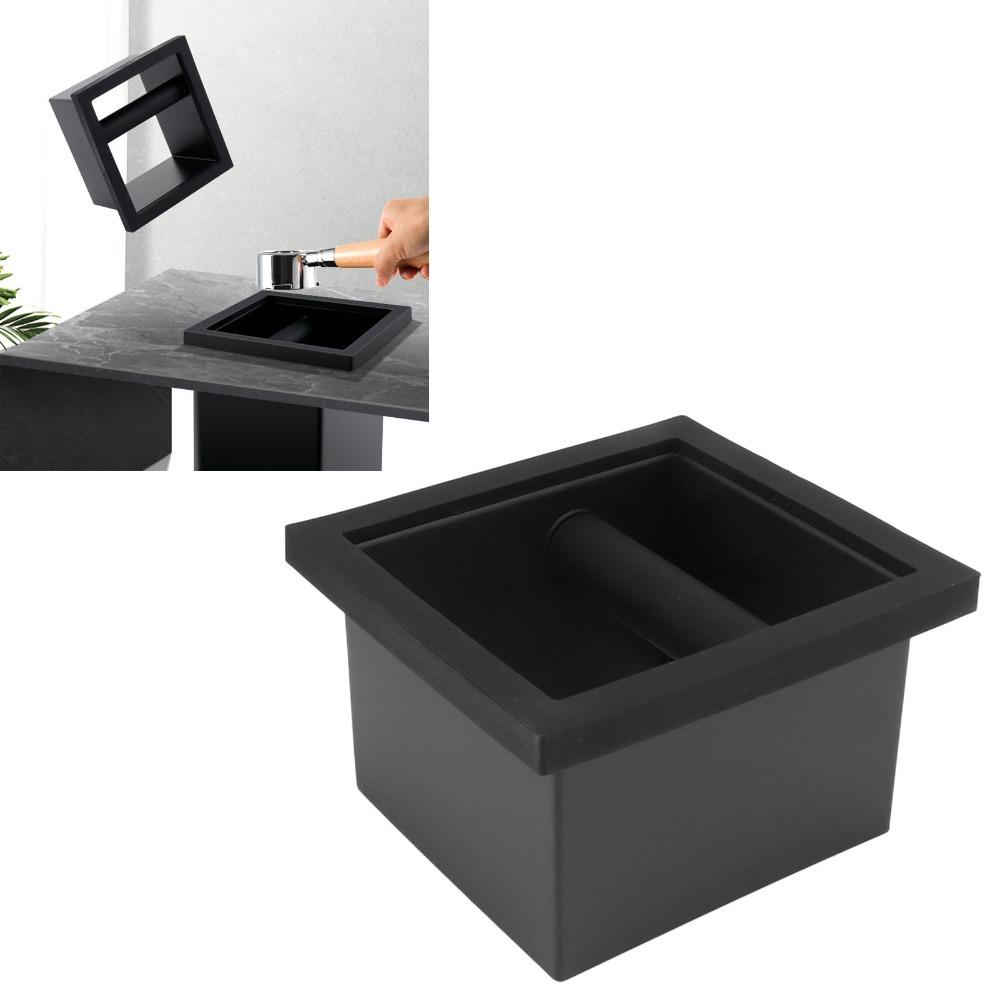 Black Rubber Ground Knock Box Bottomless Residue Box Coffee Knock Box  Commercial Coffee Shop