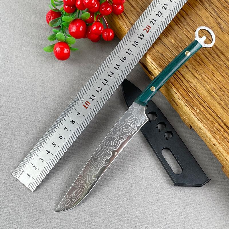 Damascus Knife Hand Forged Blade Wood Handle Kitchen Knives Cleaver Meat Fruit Fish Boning Knife Chef Cooking BBQ Butcher Knife