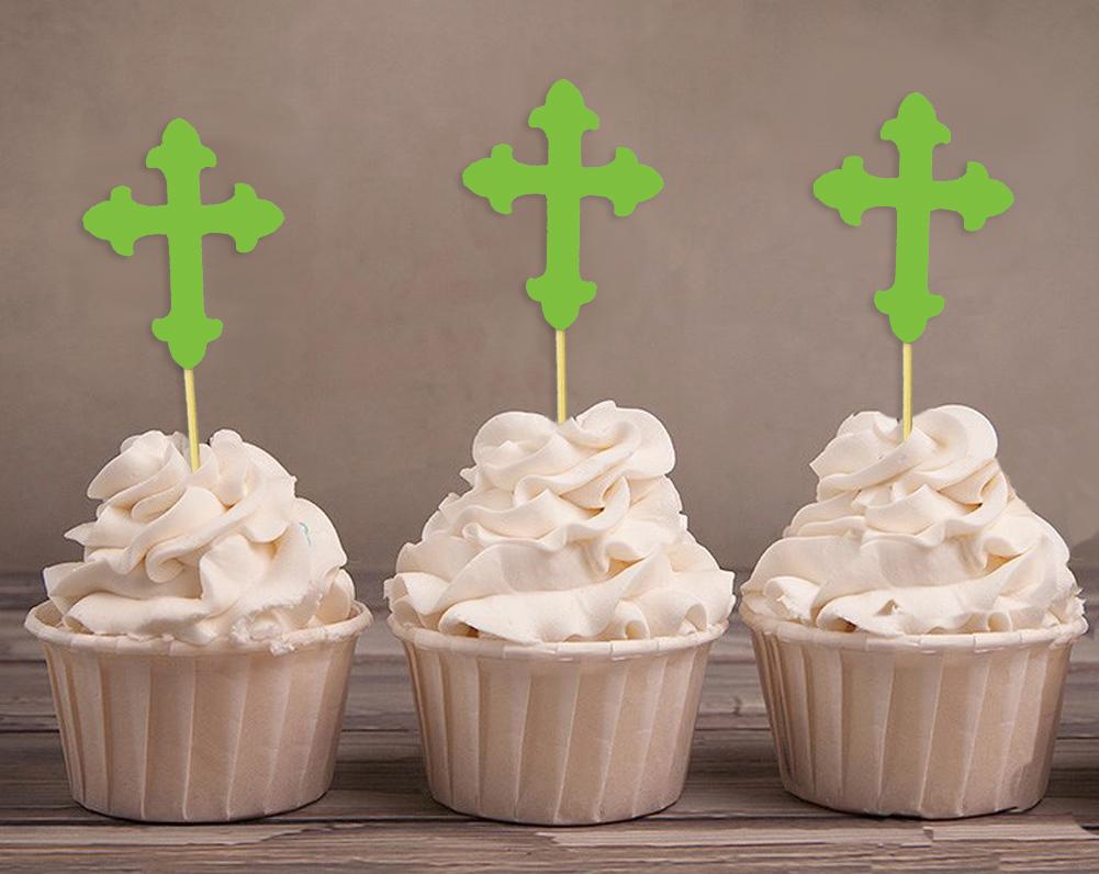 Darling Souvenir| Christening Baptism Cupcake Toppers| Dessert Decorations - Pack Of
