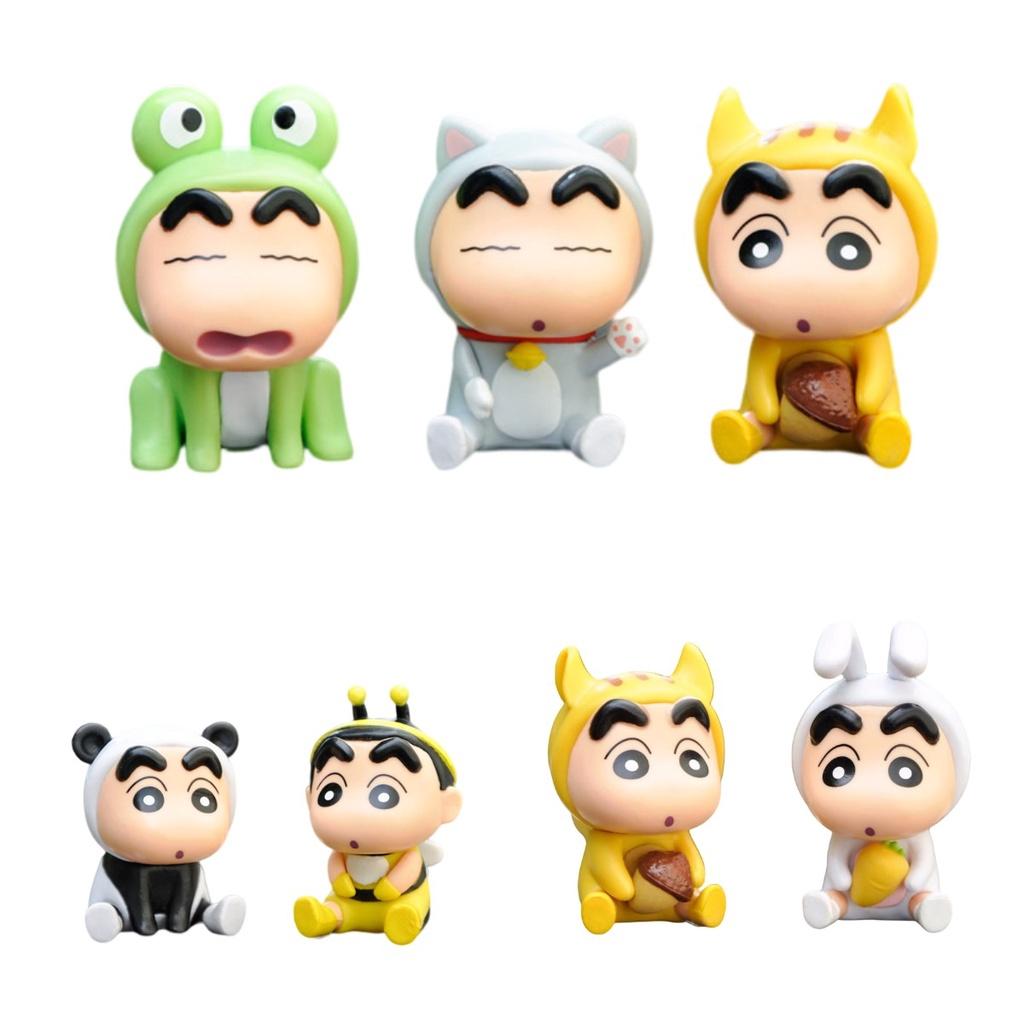 Adorable Crayon Shin-chan Pvc Figures For Desk, Car, Collection Set Of 6