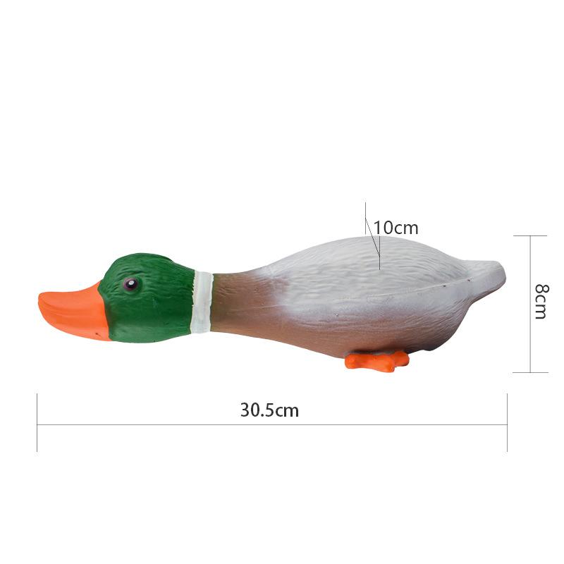 Pet Latex Toys - Soft and Durable Latex Green Duck Toy with Sound for Dogs To Vent Their Energy.