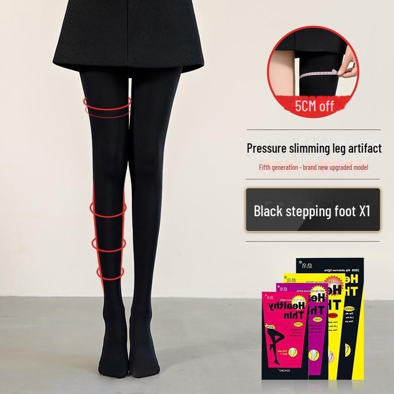 Beibige Women's Black Cotton Leggings - Winter-Ready, Bare Leg Effect, Thick Pantyhose