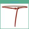 Ladies Leather Waist Belt With Alloy Buckle For Casual Dresses And Tops