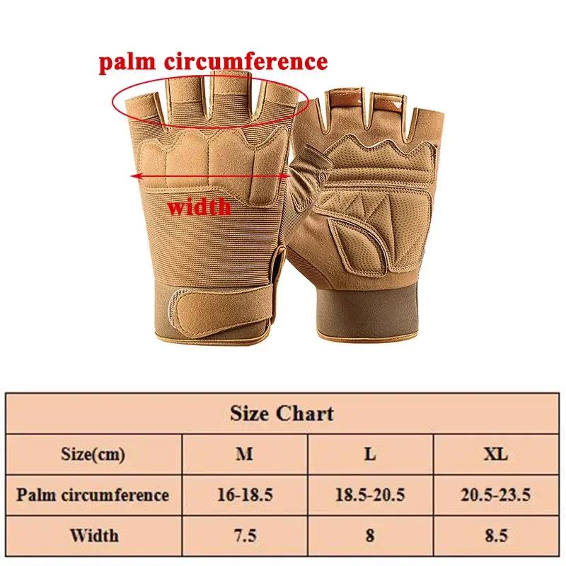 Children's Half-finger Gloves Anti-slip Wear Training Protection Riding Sports 8-15 Years Old Military Fan Gloves