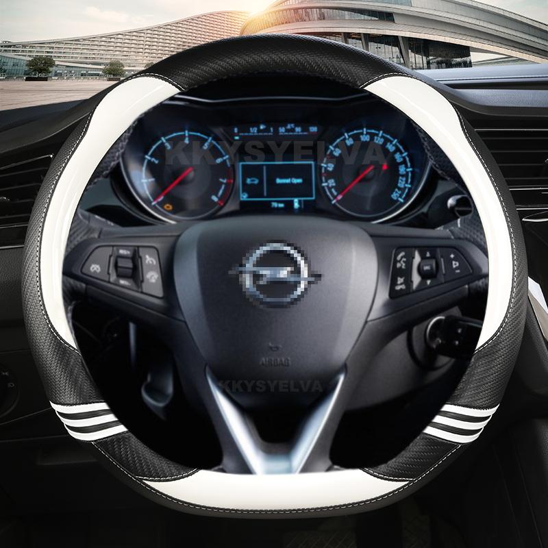 Carbon Fiber Car Steering Wheel Cover For Opel Astra (K) Corsa (E) Karl 2014-2022 Crossland X Grandland X Insignia
