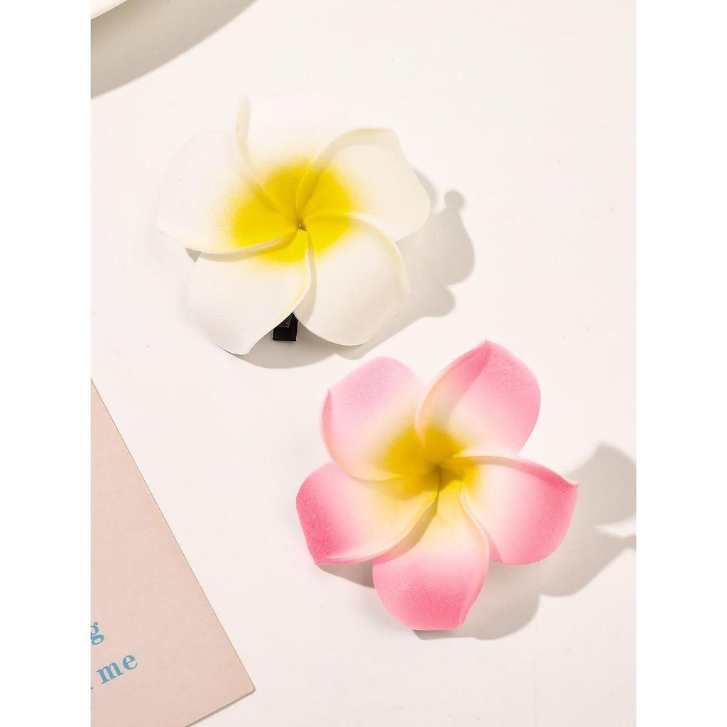 2 Pcs Colorful Flower Design Hair Clips, Fixed Non-slip, Hawaiian Style, Cute Accessories, Holiday Gift for Women and Girls